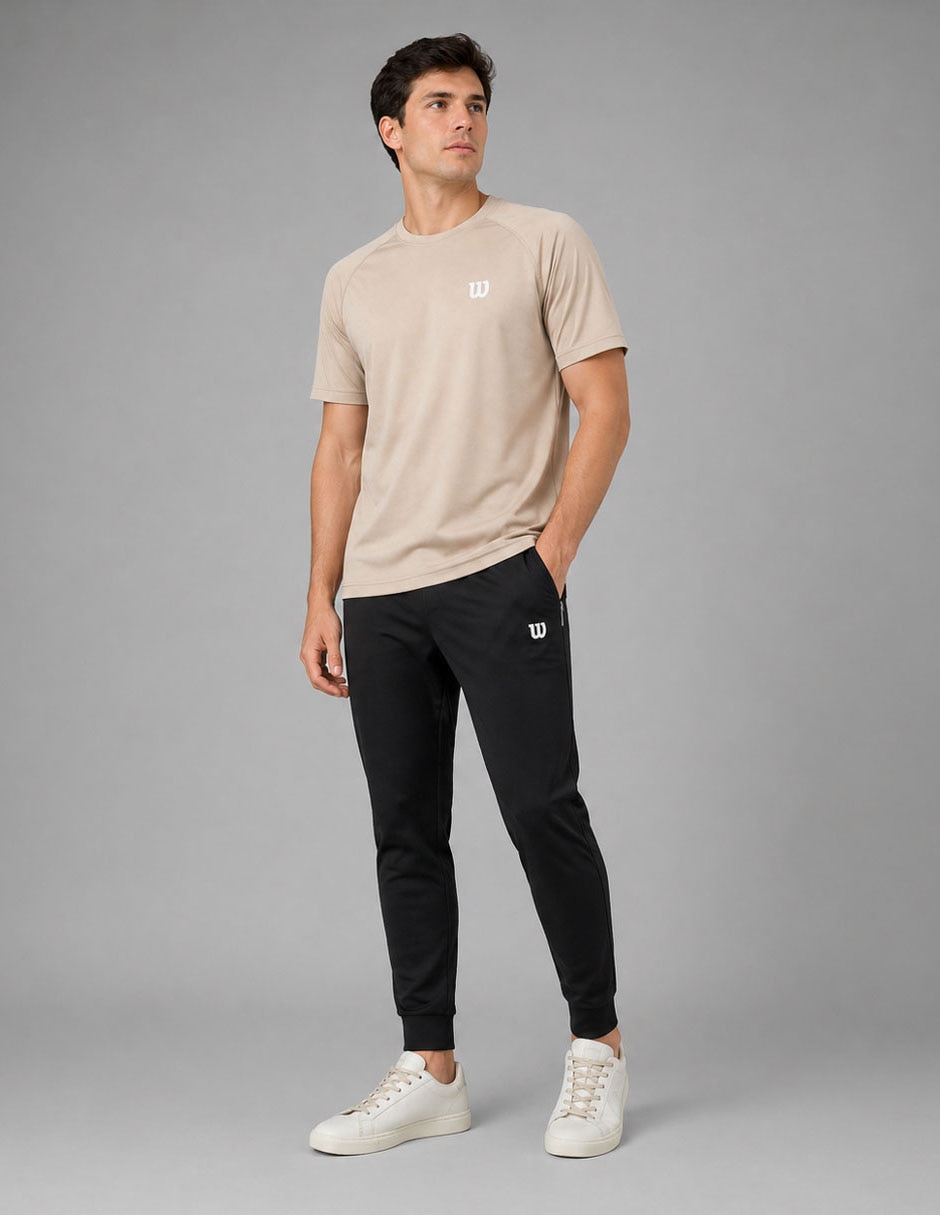 Jogger estampado logo con bolsillos para hombre 6
