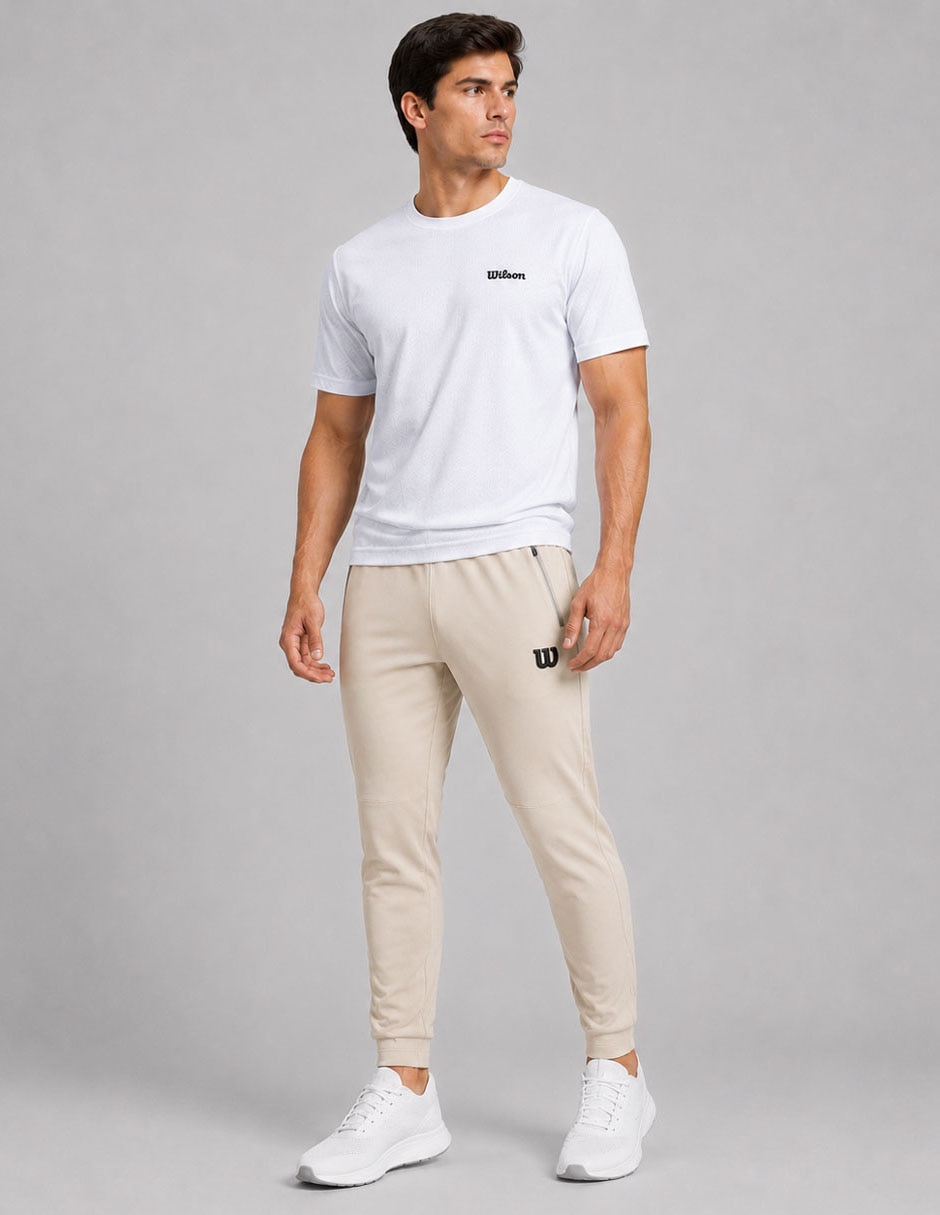 Jogger estampado logo con bolsillos para hombre 6