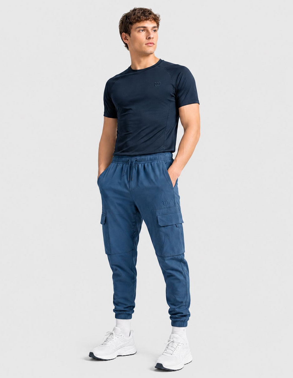 Jogger estampado logo con bolsillos para hombre 6