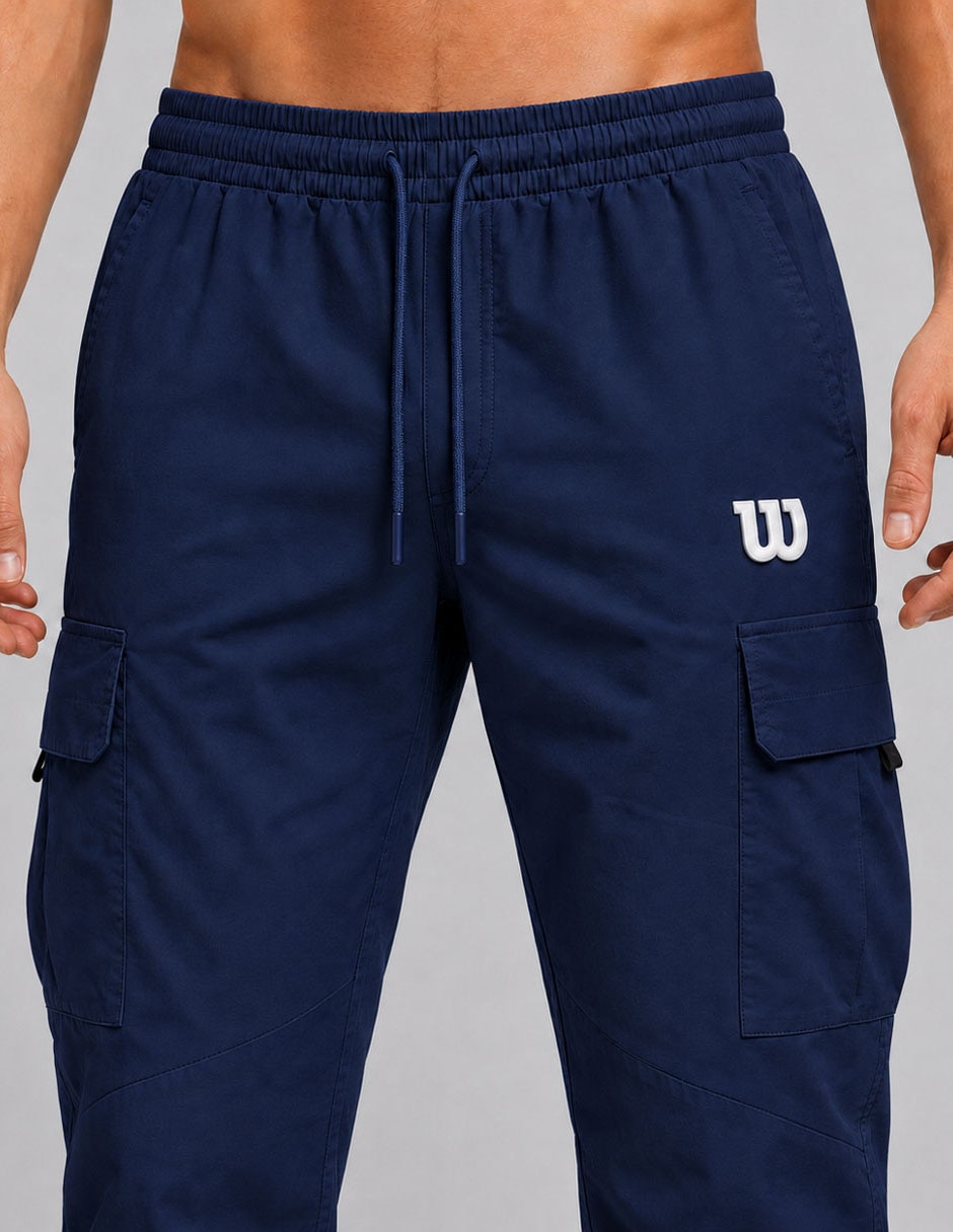 Jogger estampado logo con bolsillos para hombre 3