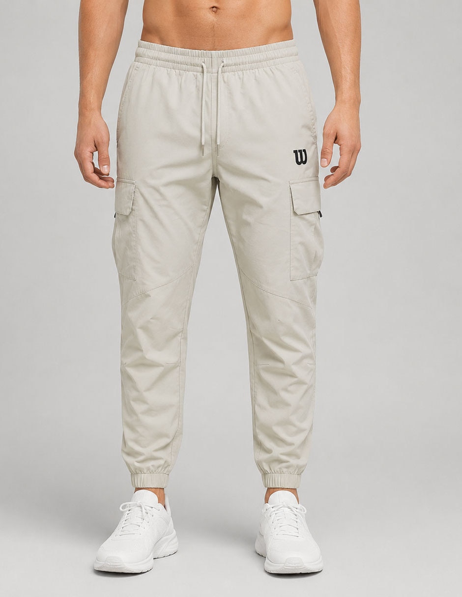 Jogger estampado logo con bolsillos para hombre Jogger estampado logo con bolsillos para hombre