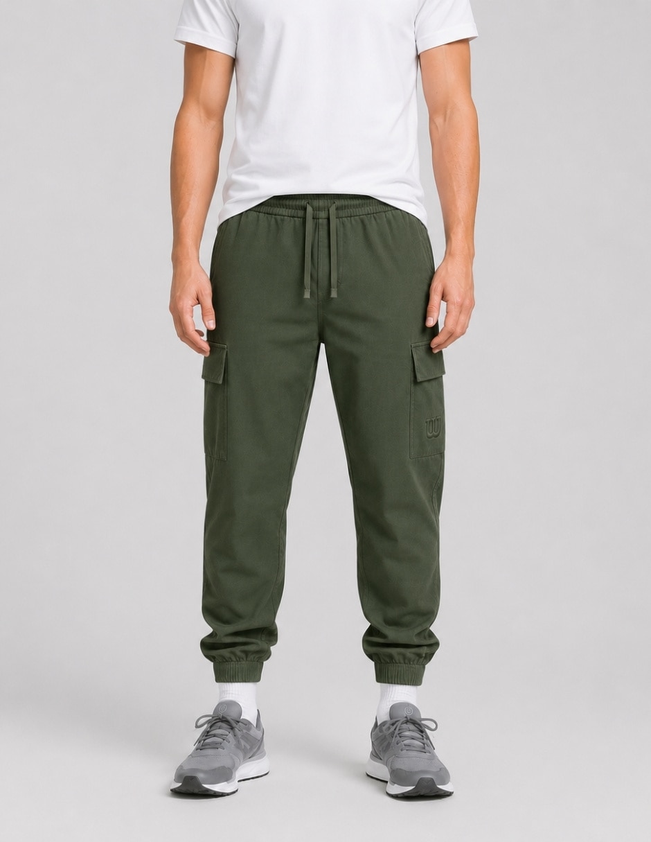 Jogger estampado logo con bolsillos para hombre