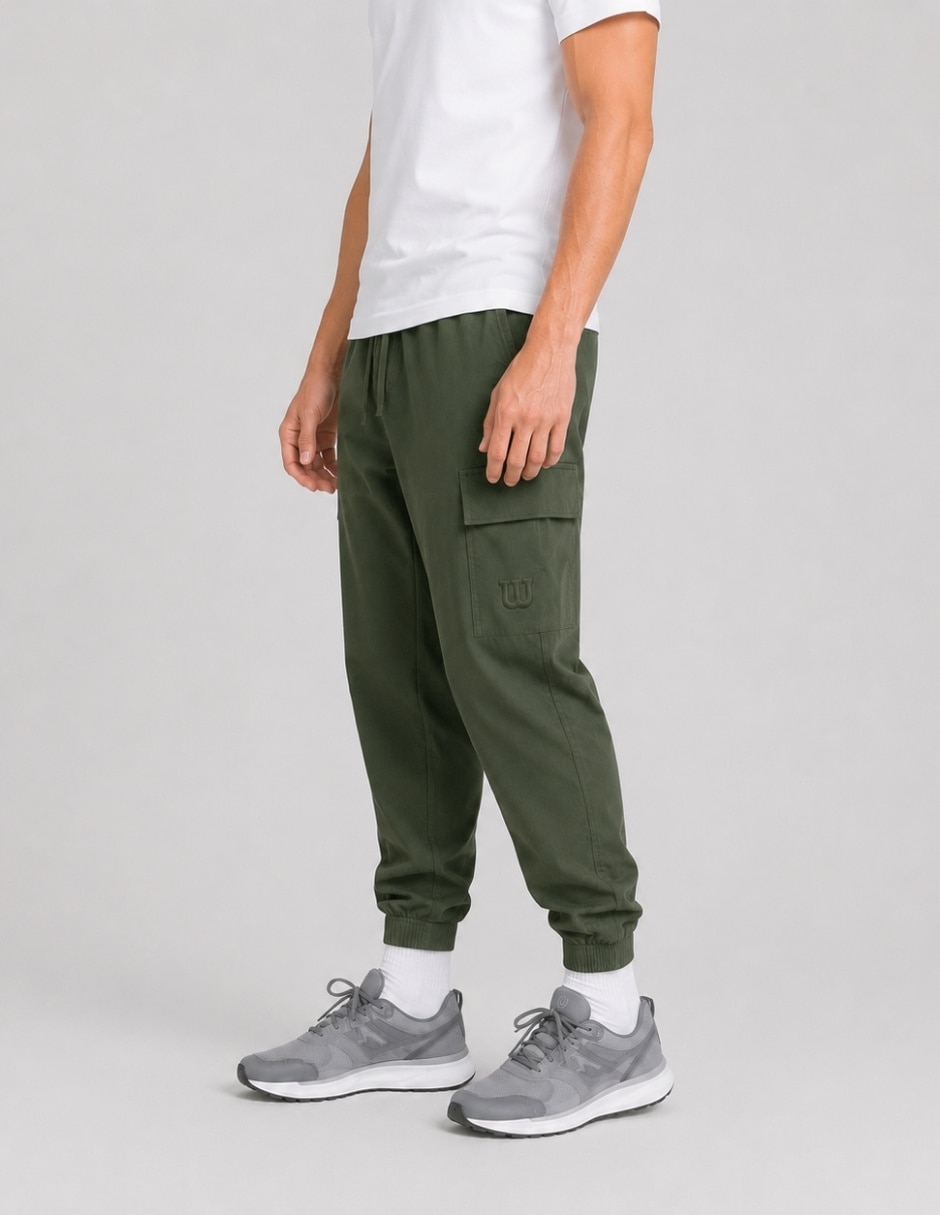 Jogger estampado logo con bolsillos para hombre 5