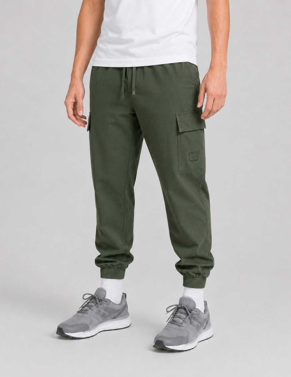 Jogger estampado logo con bolsillos para hombre 3