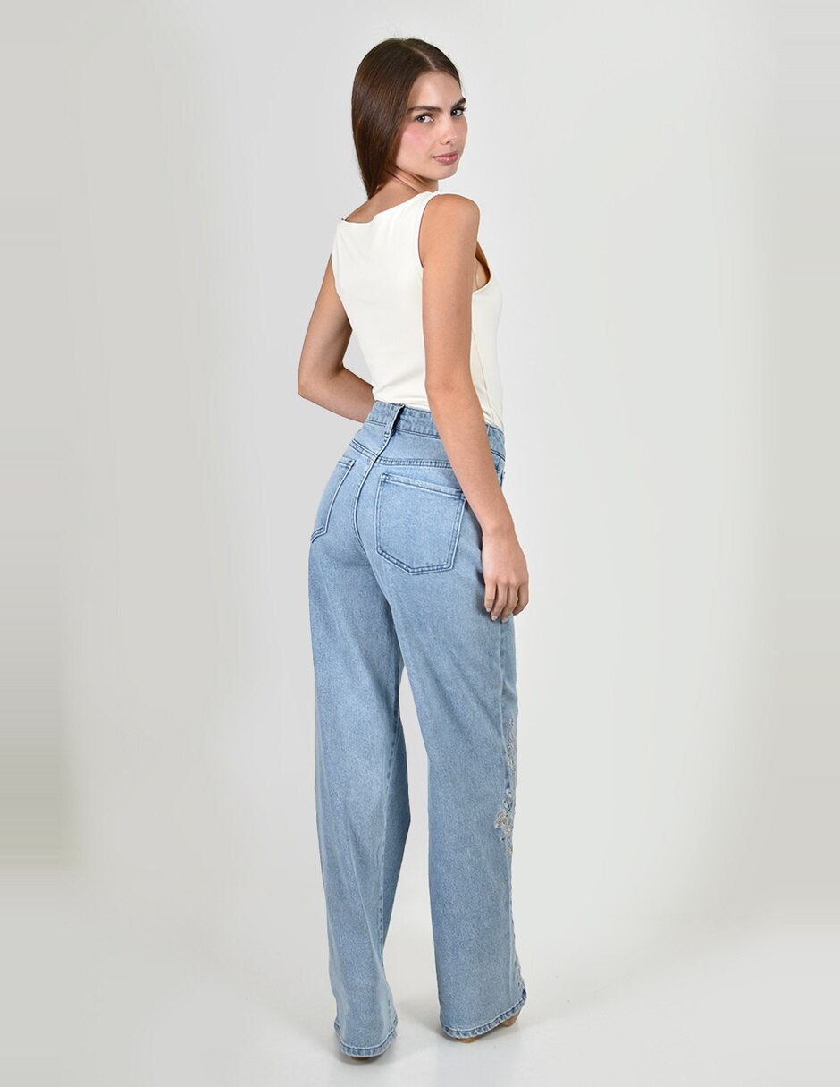 Jeans wide leg j-ch-zh-0211-denim-tr para mujer 3