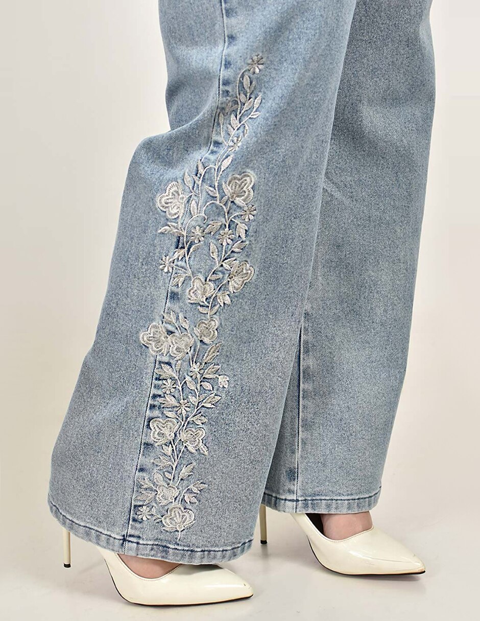 Jeans wide leg j-ch-zh-0211-denim para mujer 4