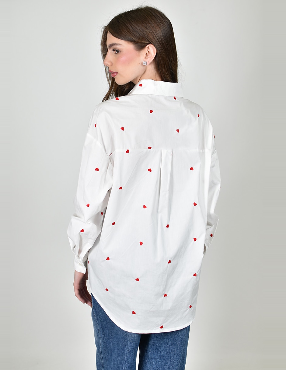 Camisa de algodón manga larga para mujer 4