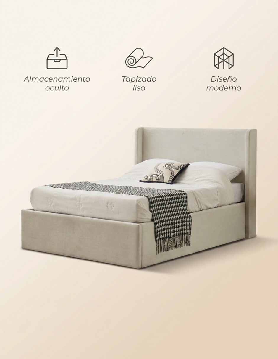 Cama de madera y tela 6