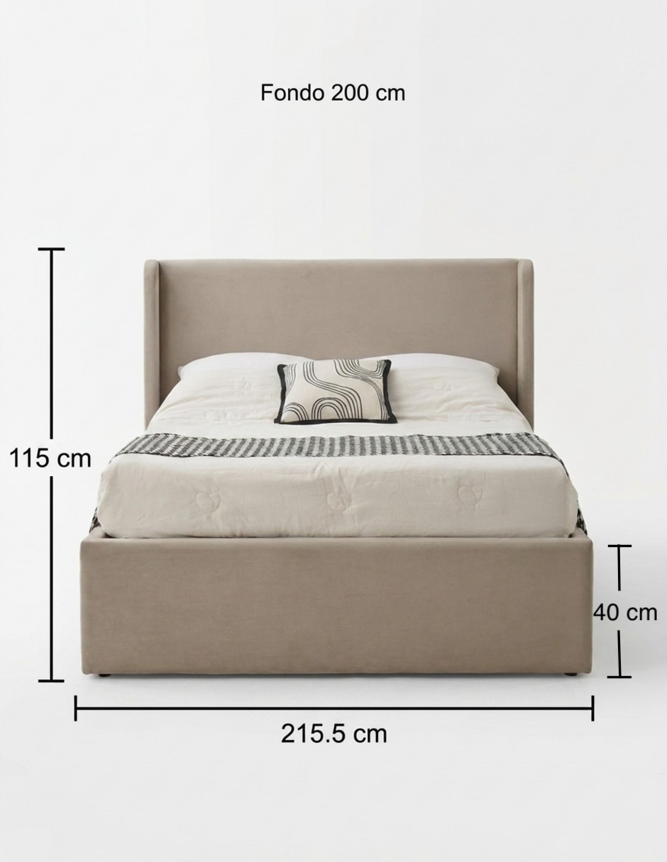 Cama de madera y tela 8