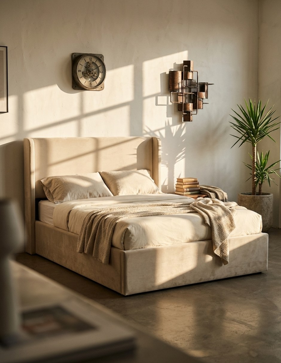 Cama de madera y tela 4