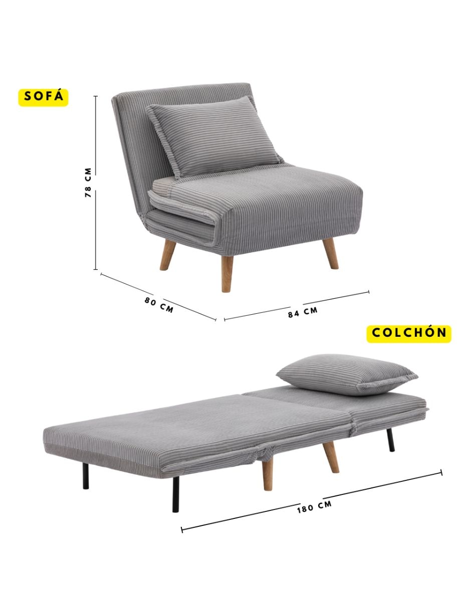 Sillón de algodón y metal 8