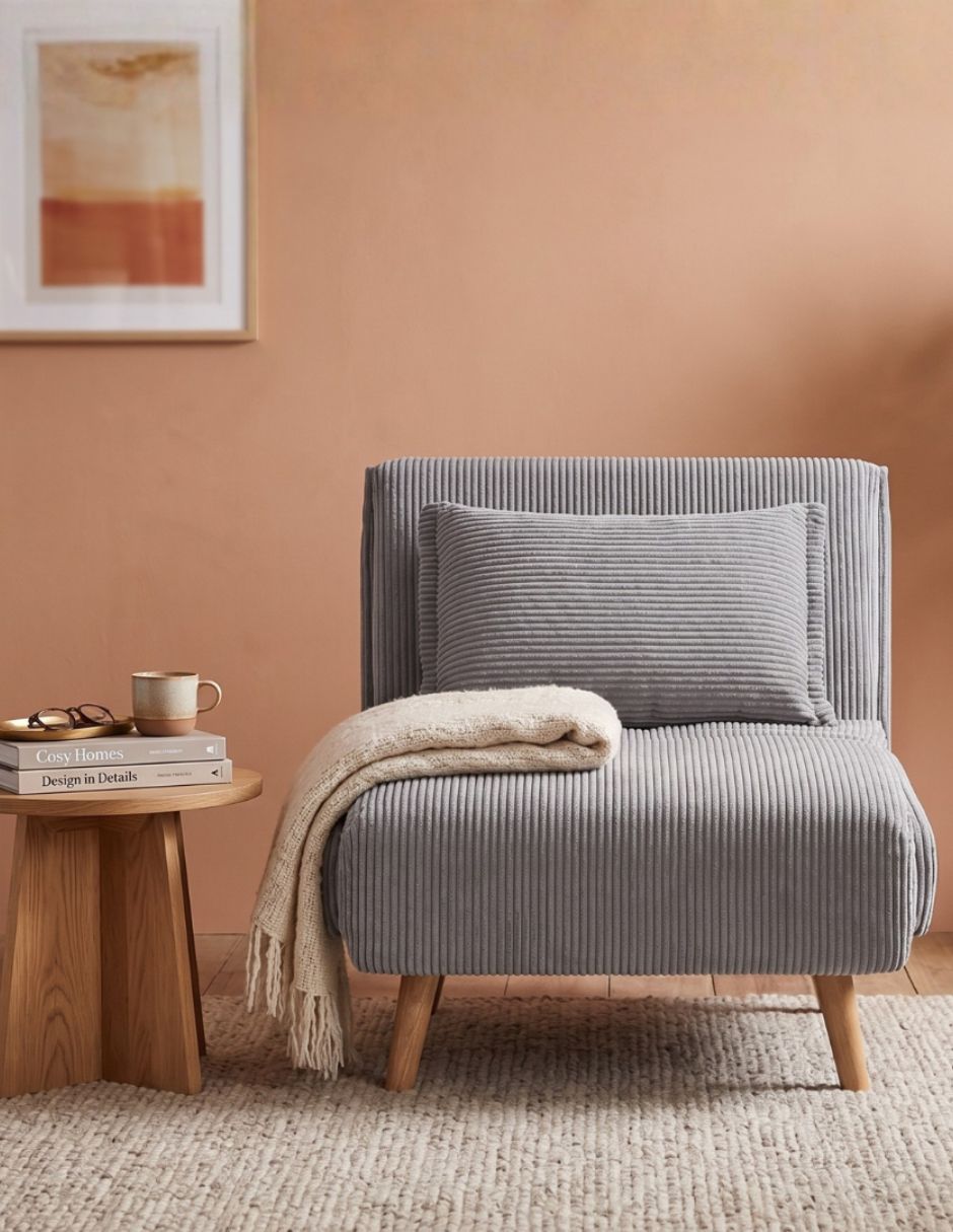 Sillón de algodón y metal 3