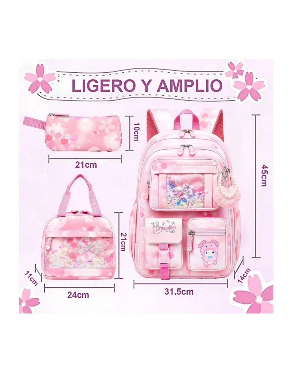 Mochila infantil daisy impermeable para niña 4