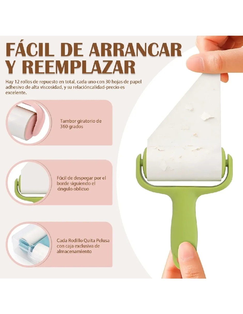 Set rodillo quita pelusa 2