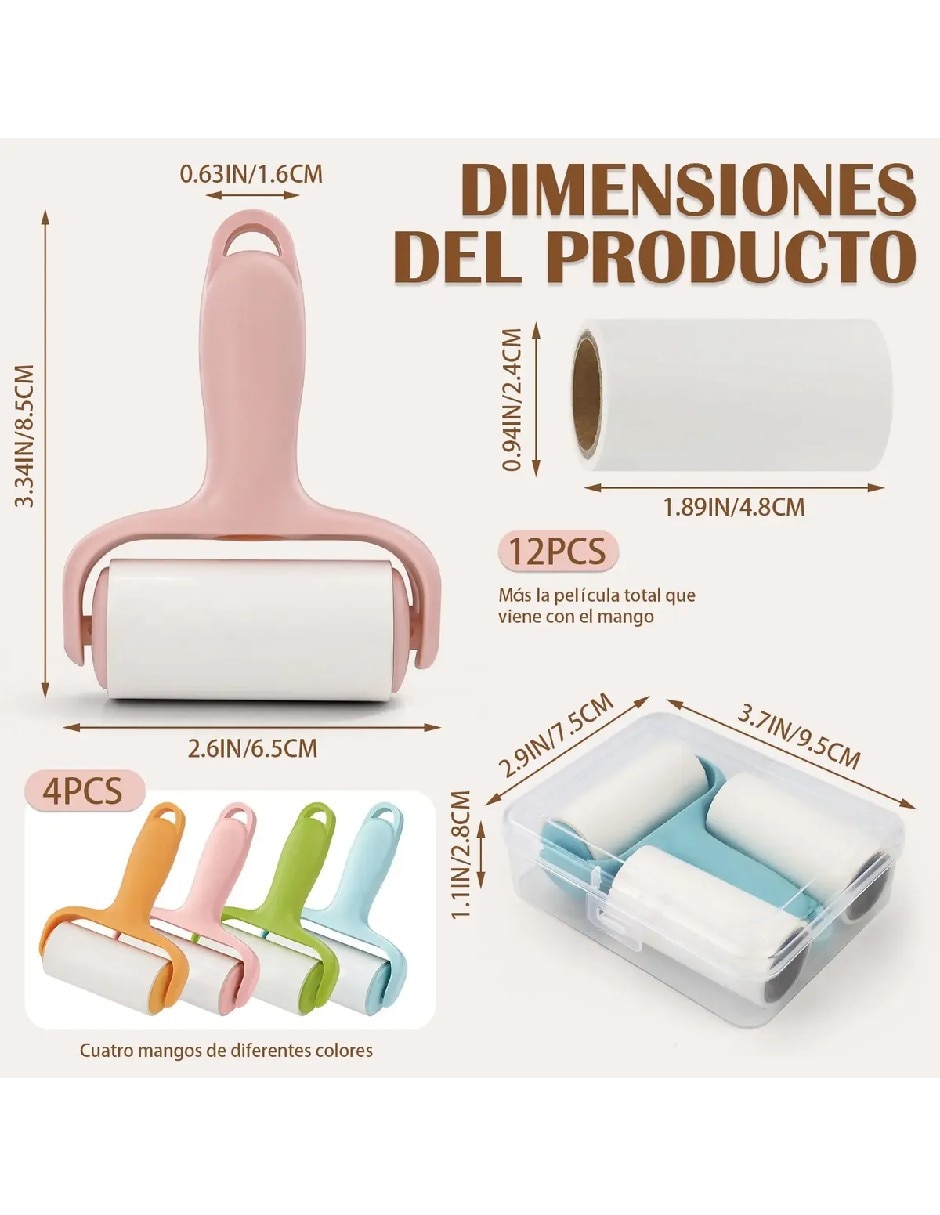 Set rodillo quita pelusa 5