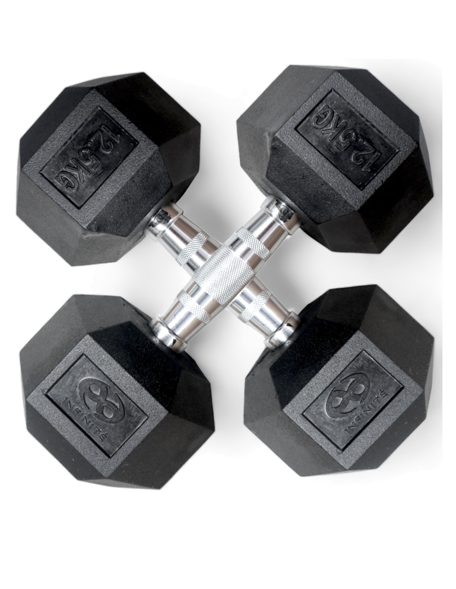 Set mancuernas de peso fijo 12.5 kg 2 piezas 4