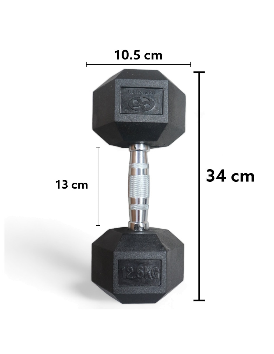 Set mancuernas de peso fijo 12.5 kg 2 piezas 5