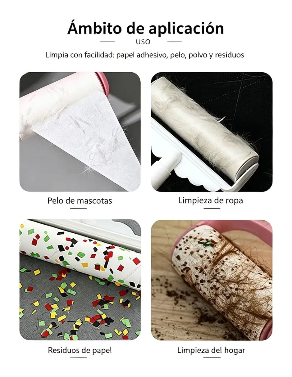 Set rodillo quita pelusa 5