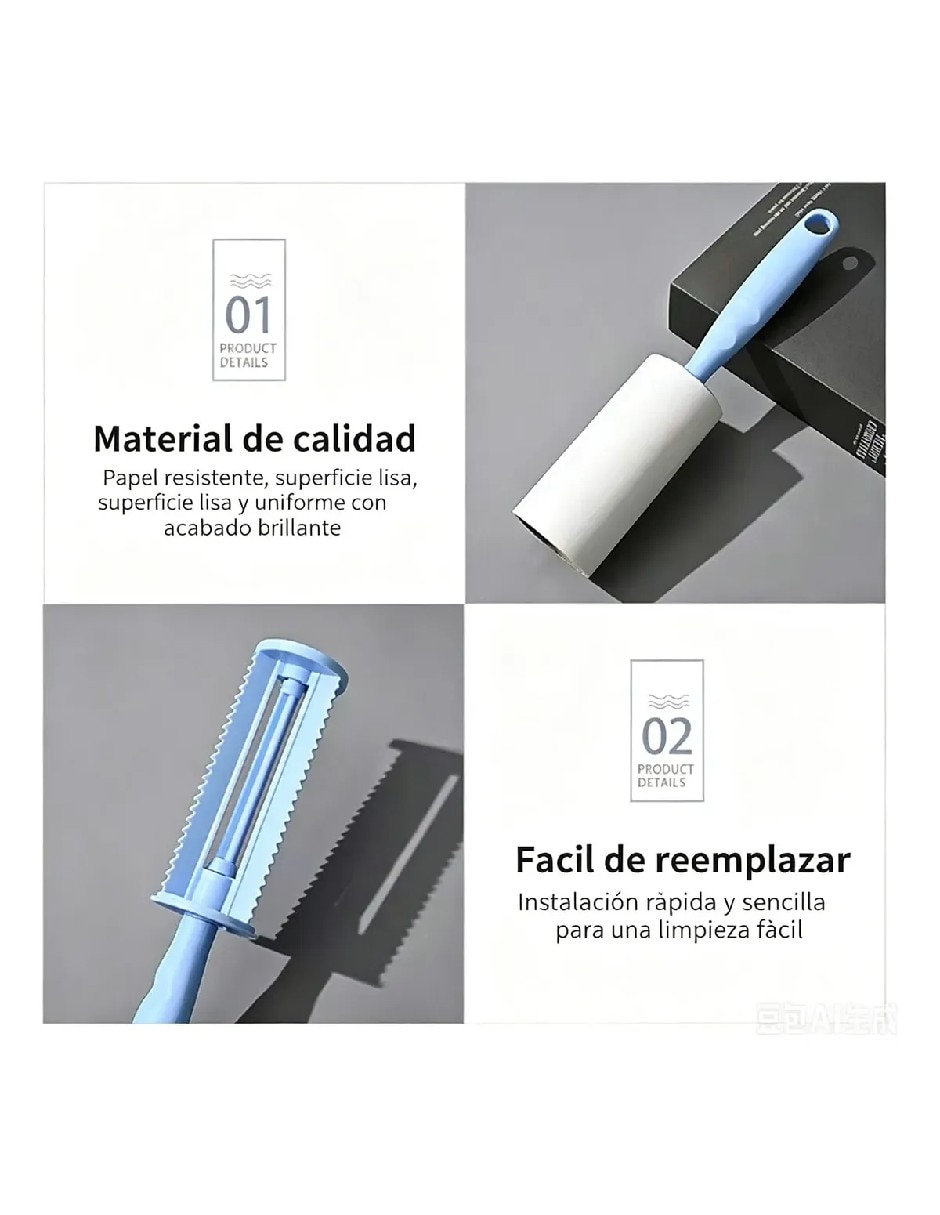 Set rodillo quita pelusa 4