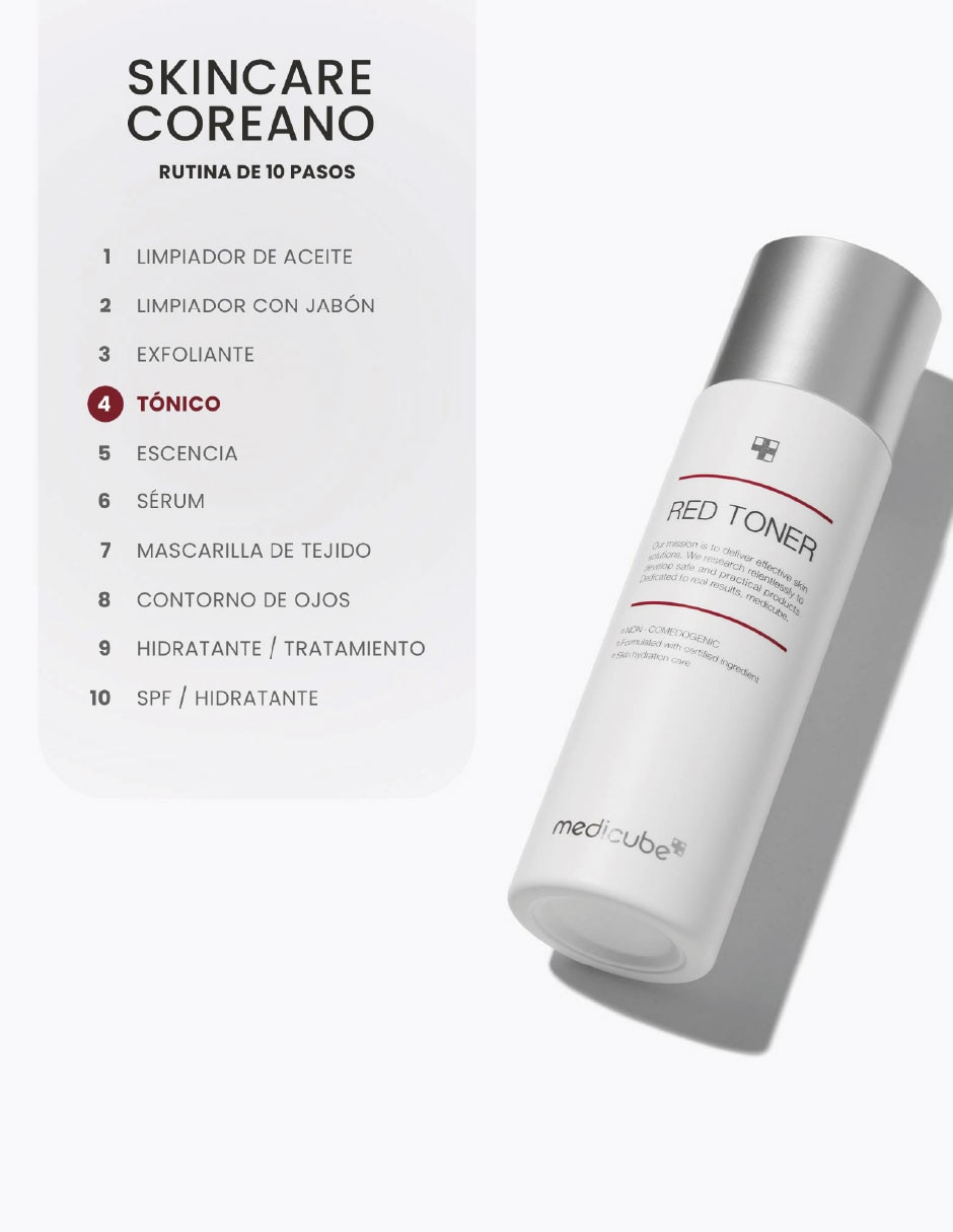 Tónico facial reductor de poros con ácido salicílico y niacinamida para piel grasa 2