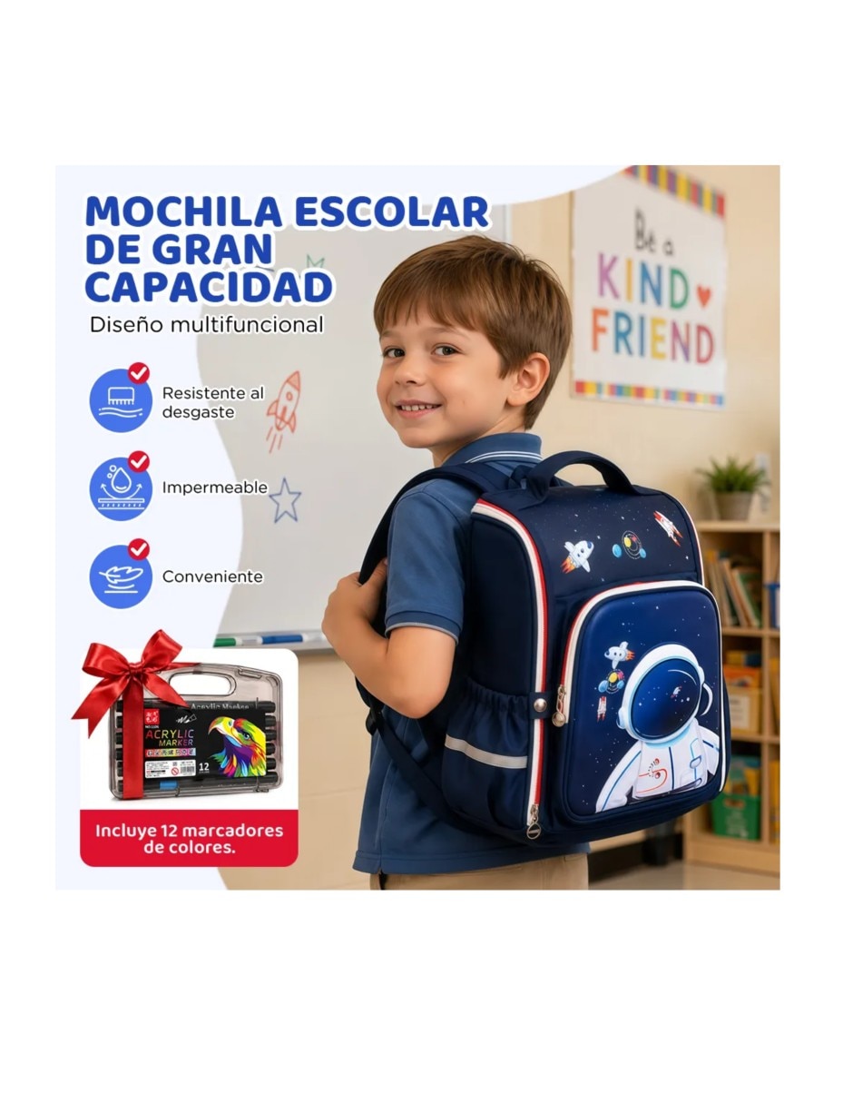 Mochila escolar friends unisex 2