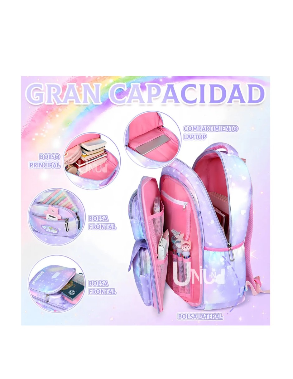 Mochila infantil friends impermeable para niña 3