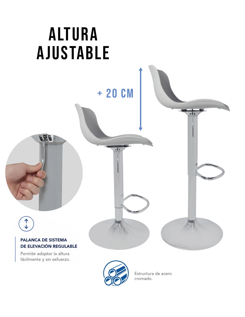 Banco alto Sin familia o colección de Acero inoxidable 8