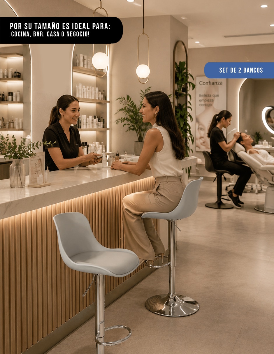 Banco alto Sin familia o colección de Acero inoxidable 7