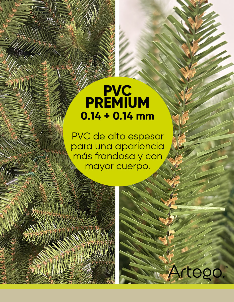Árbol de navidad grand fir preiluminado de pvc con 300 luces 7