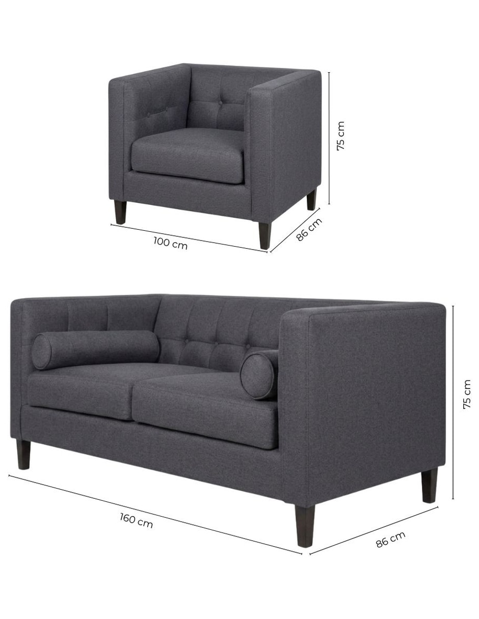 Sala modular madison de tela 9