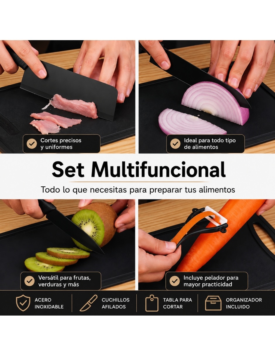 Set de cuchillos 7 piezas 8