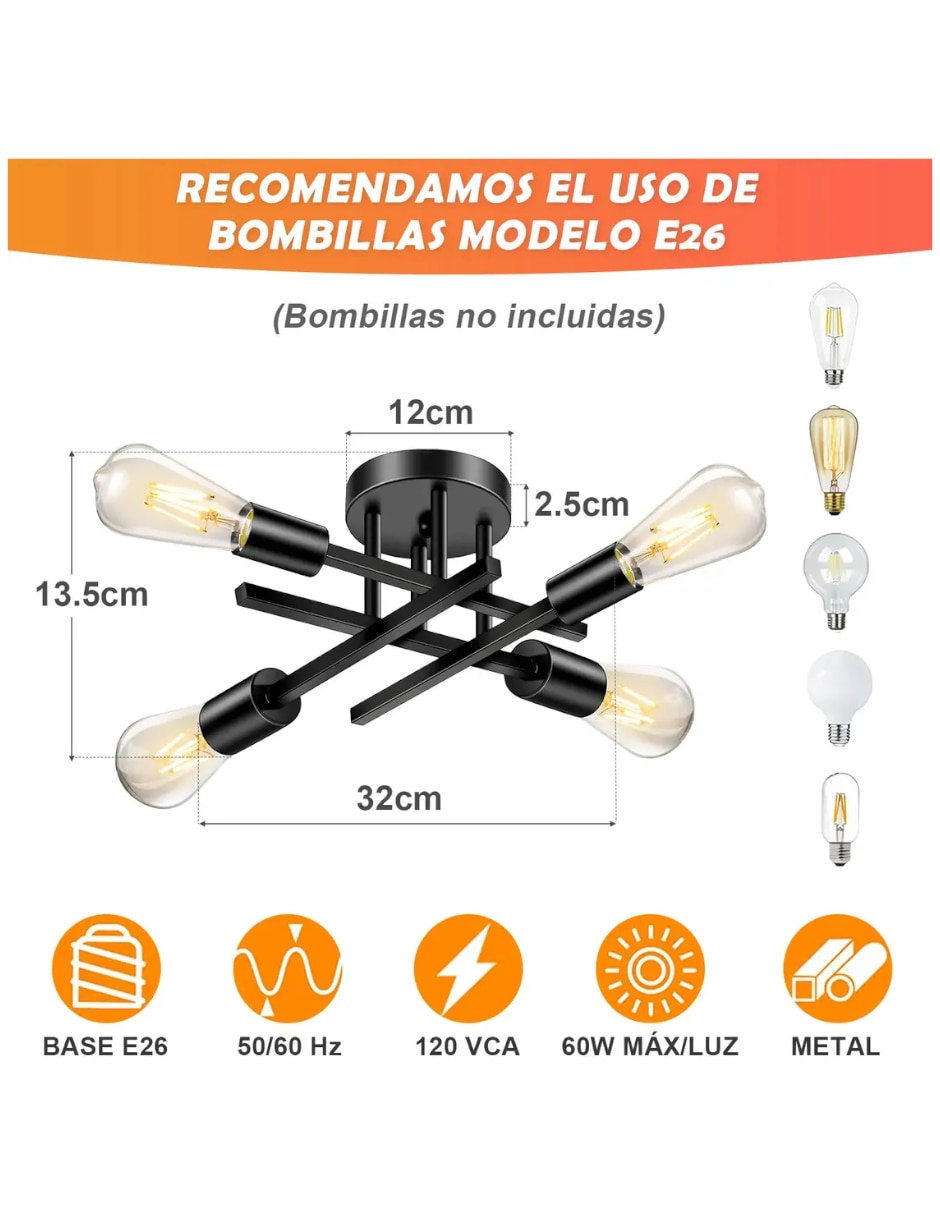 Lampara direccionable incandescente y led 5