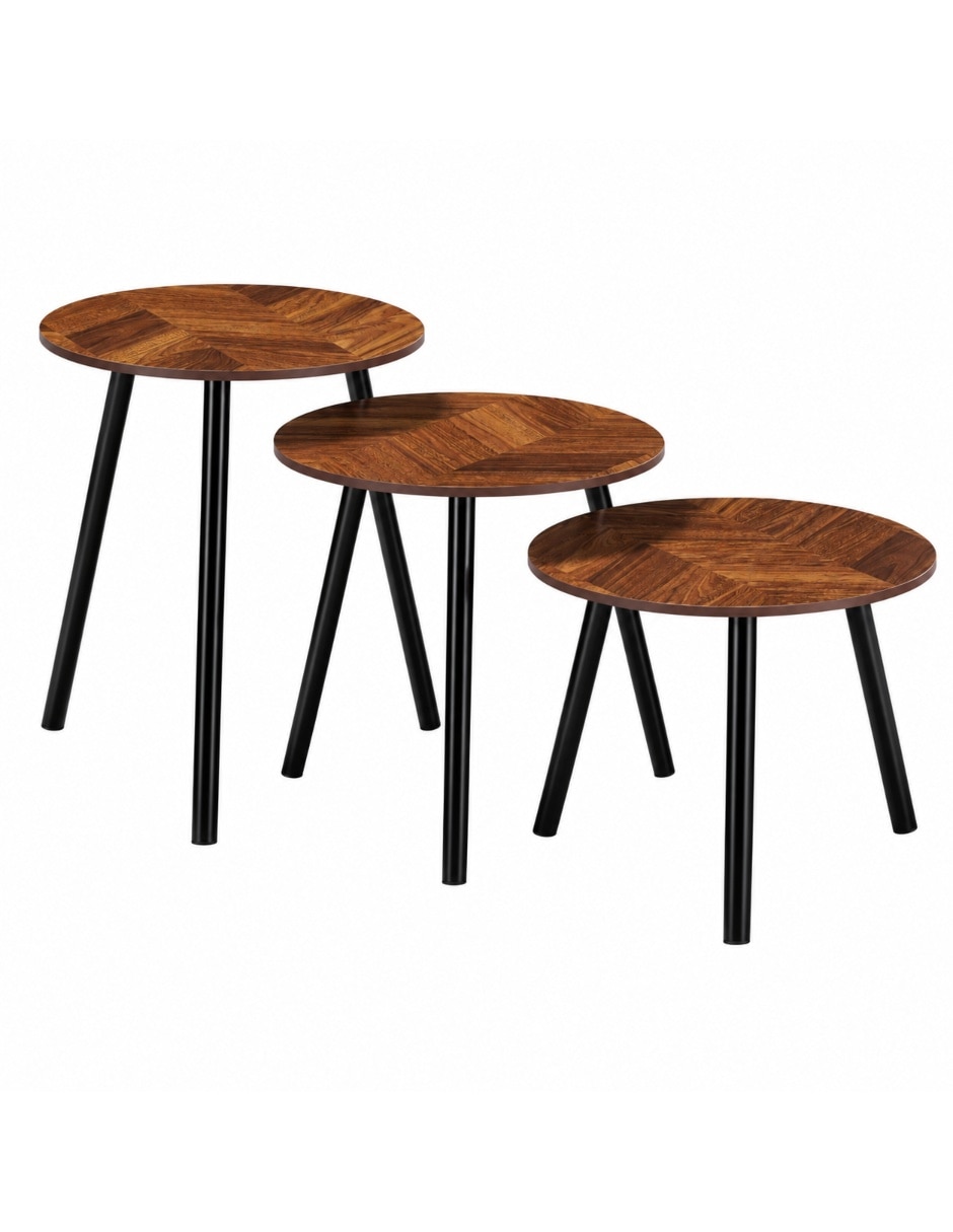 Juego de mesas para áreas múltiples de mdf 3 piezas Juego de mesas para áreas múltiples de mdf 3 piezas