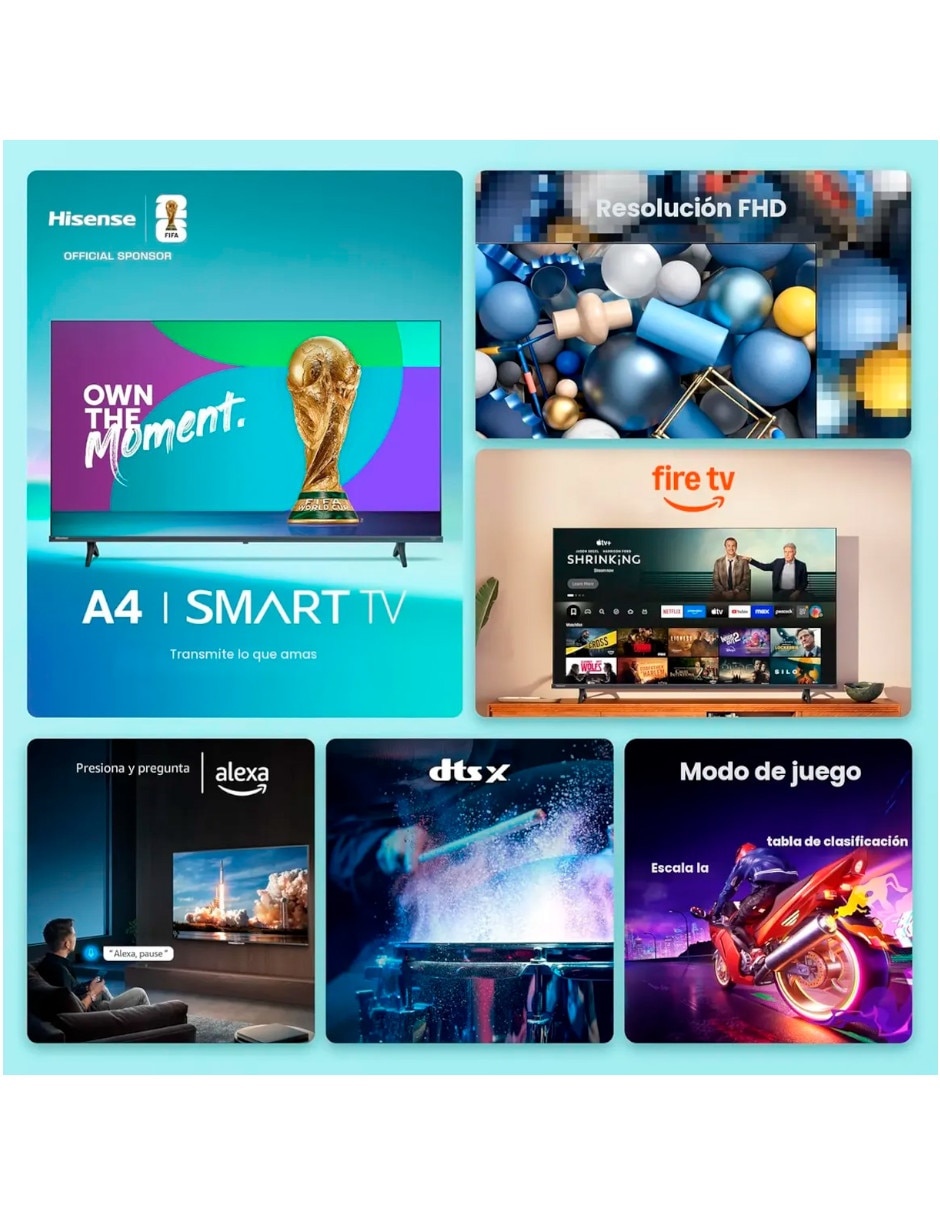 Pantalla Smart TV LED 40 pulgadas de Full HD 40A4NF con Fire OS 5