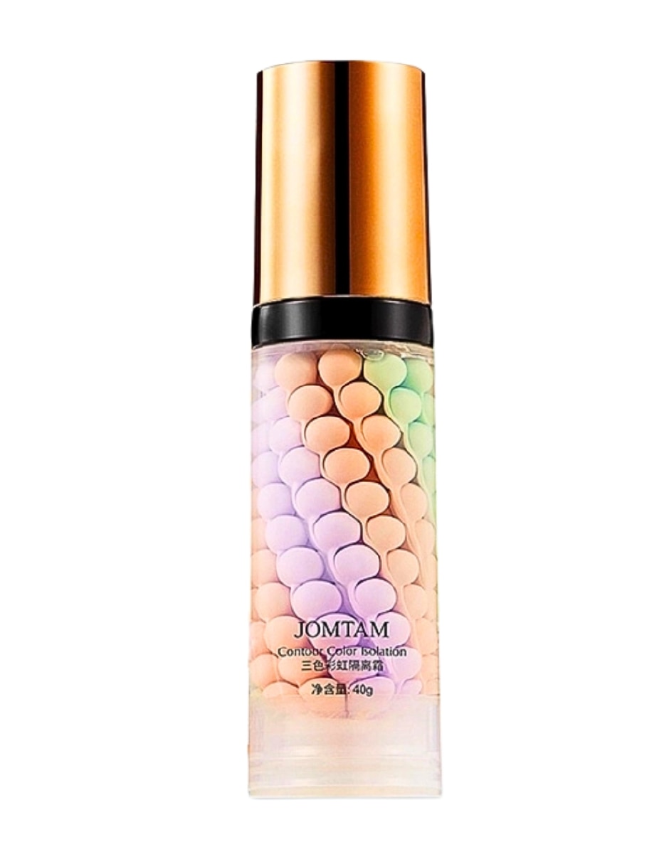 Primer maquillaje correctora de color 3 en 1 colores morado rosa y verde Primer maquillaje correctora de color 3 en 1 colores morado rosa y verde