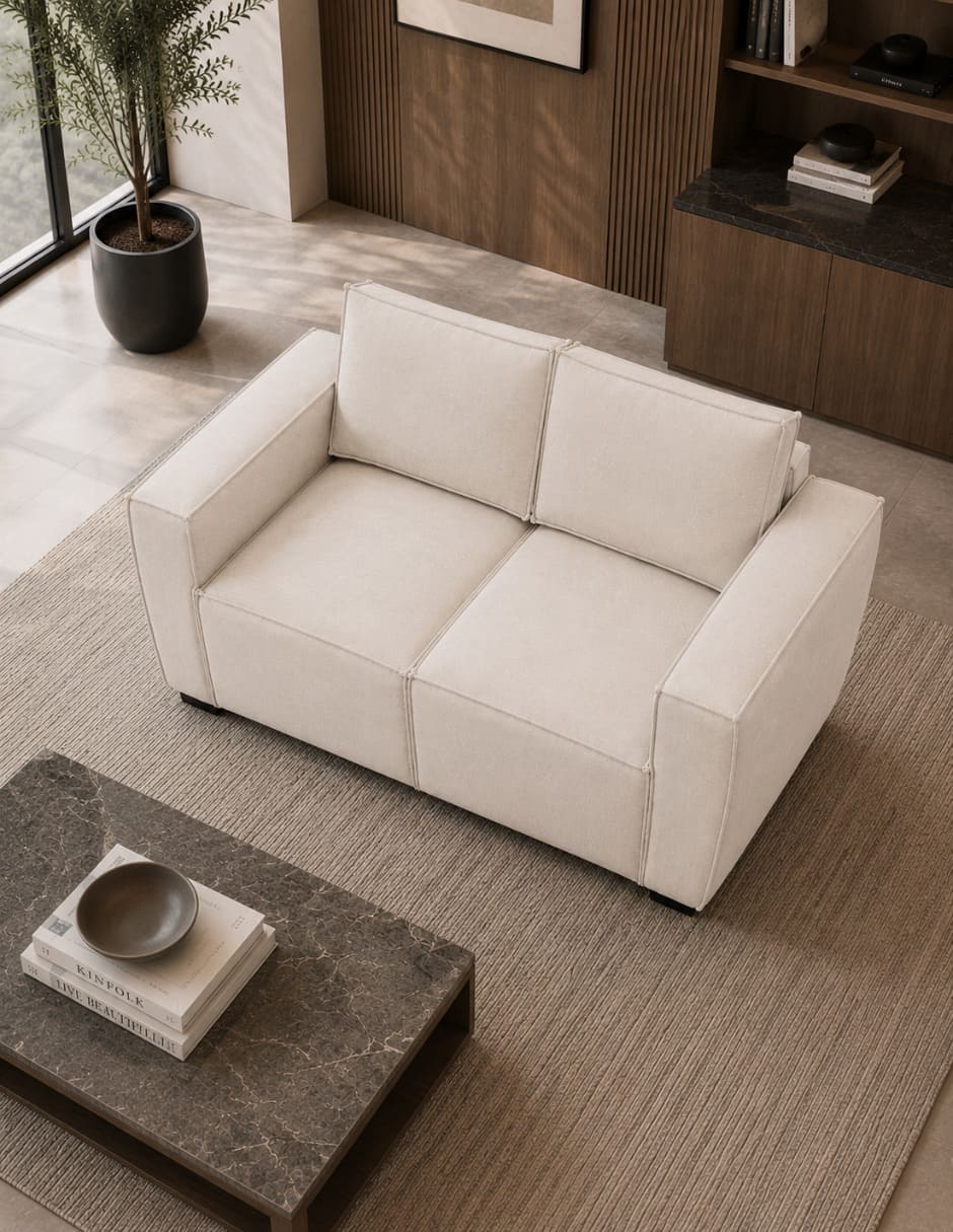 Love seat de madera pino 7
