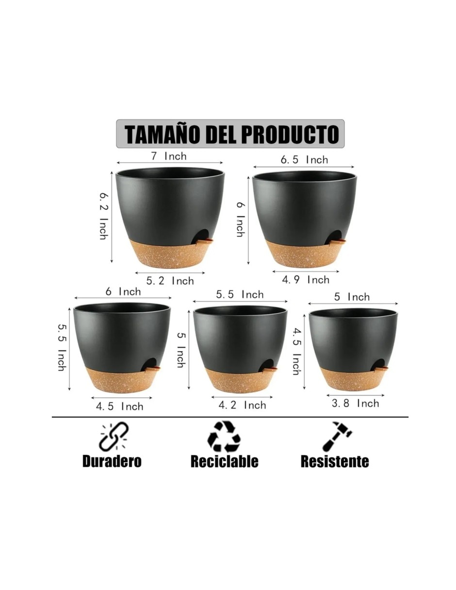 Maceta de Arcilla con sistema automático de riego 5
