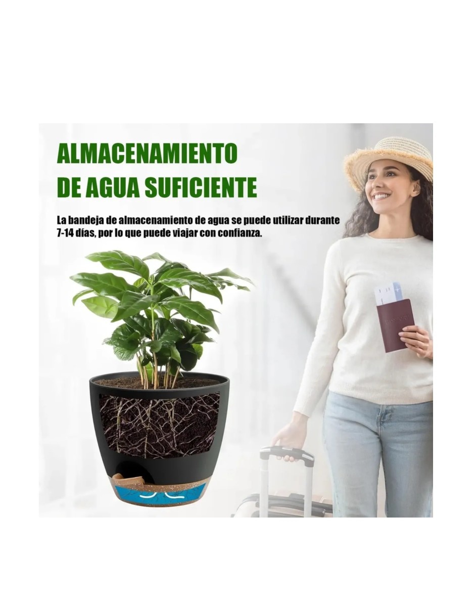 Maceta de Arcilla con sistema automático de riego 2