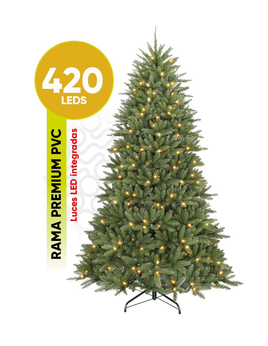 Árbol de navidad grand fir de pvc con 400 luces Árbol de navidad grand fir de pvc con 400 luces