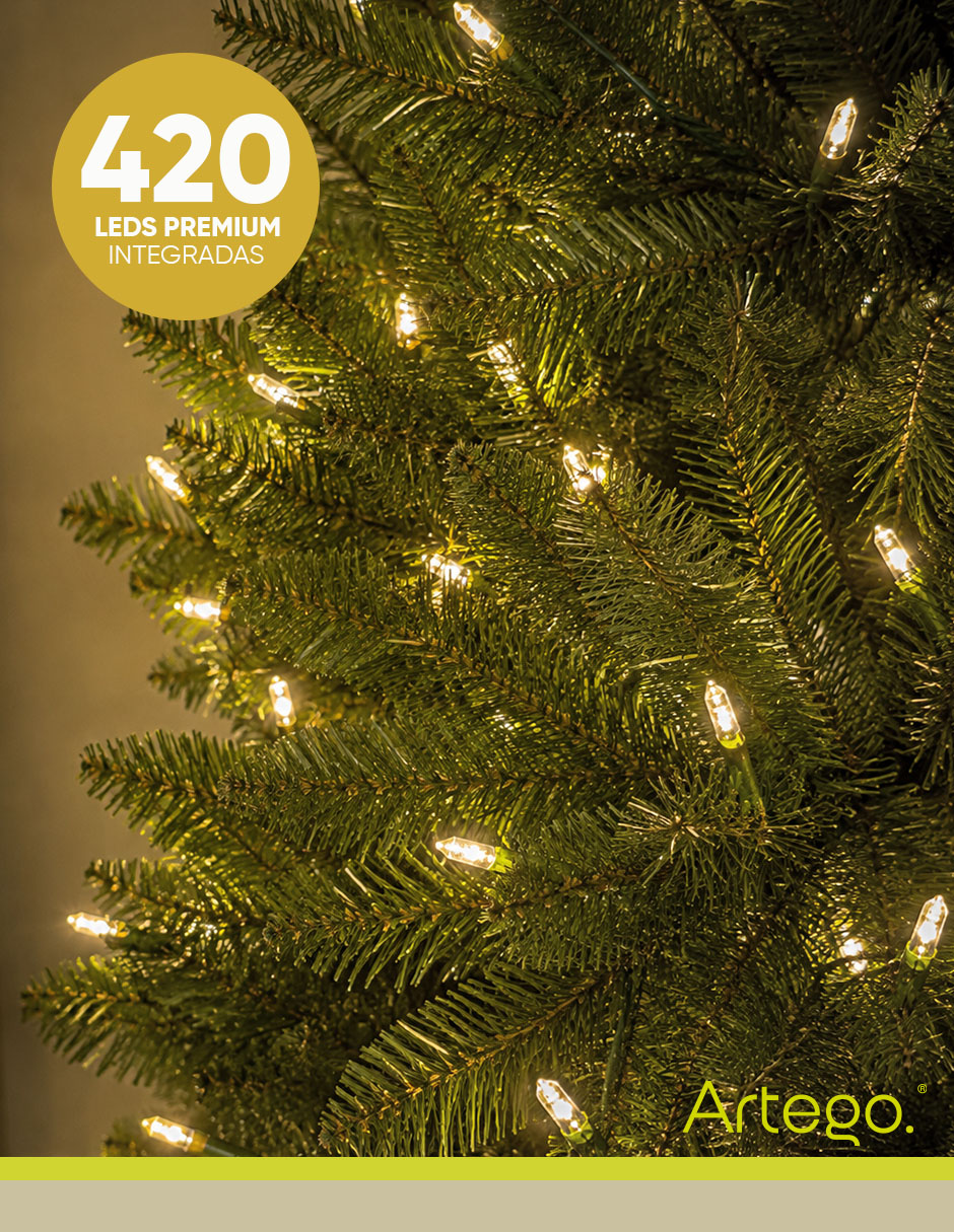 Árbol de navidad grand fir de pvc con 400 luces 8