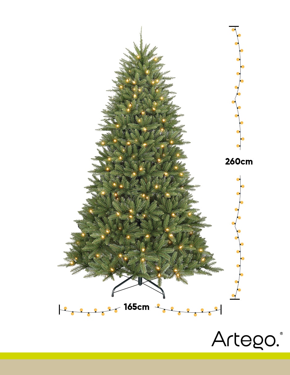 Árbol de navidad grand fir de pvc con 400 luces 10