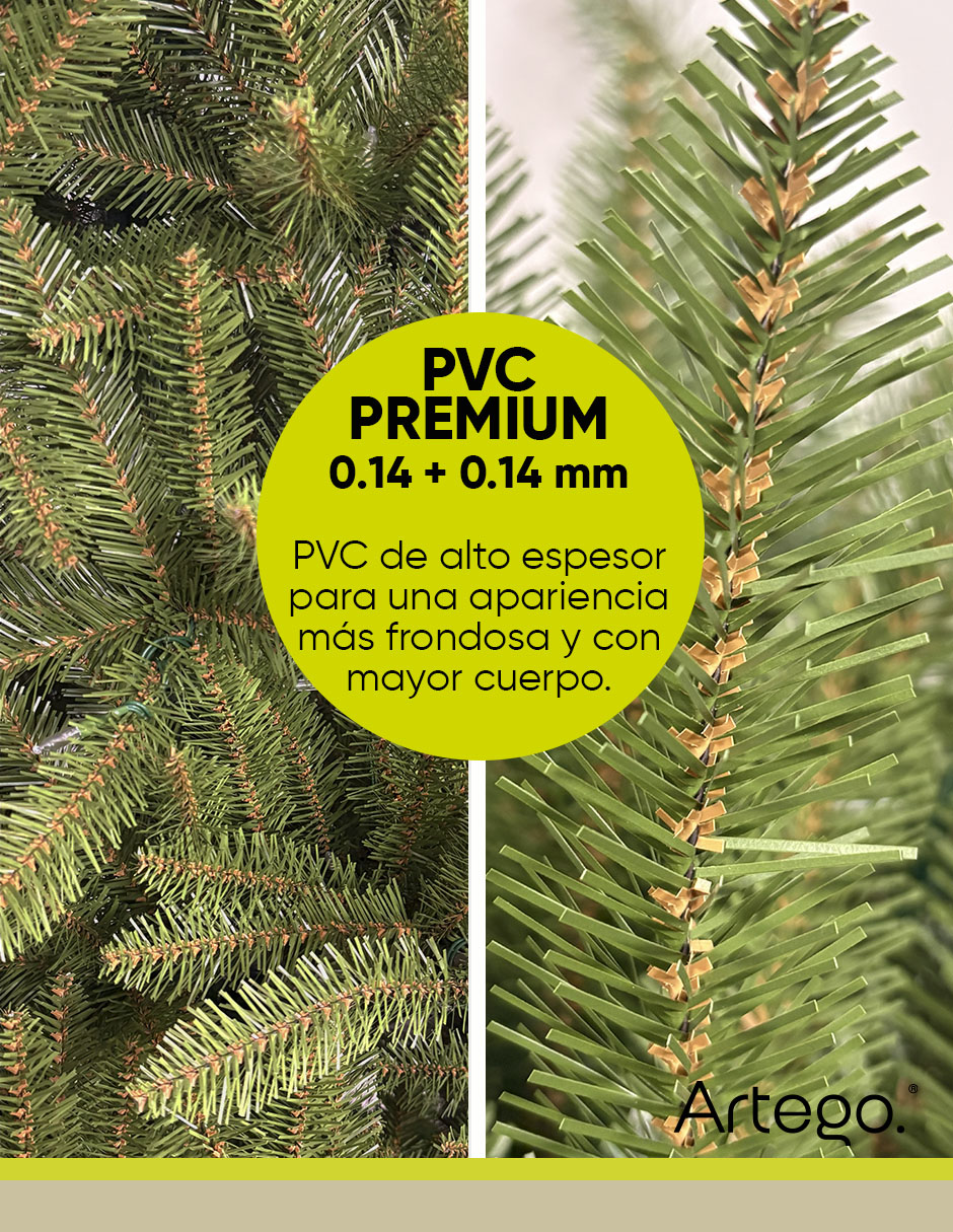 Árbol de navidad grand fir de pvc con 400 luces 5