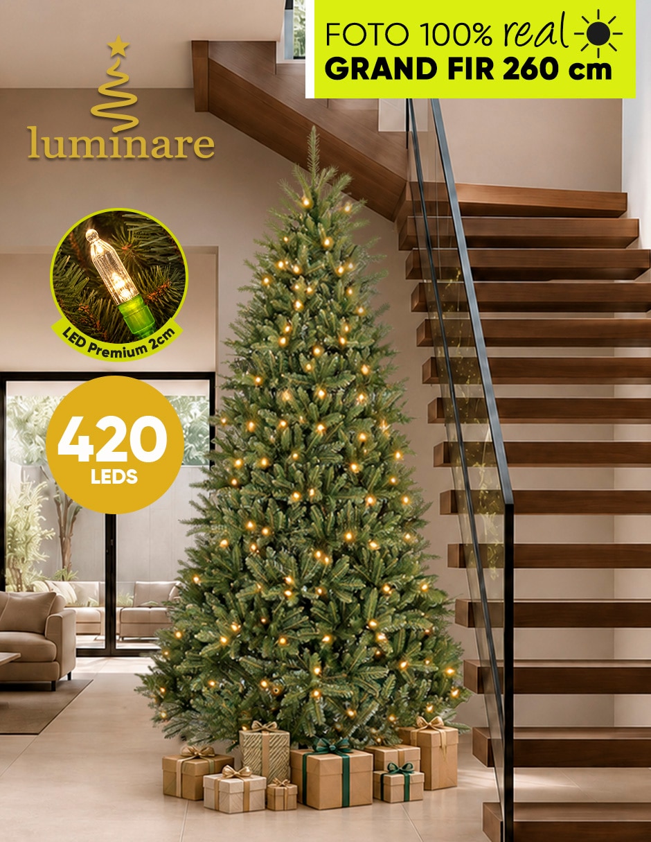 Árbol de navidad grand fir de pvc con 400 luces 3