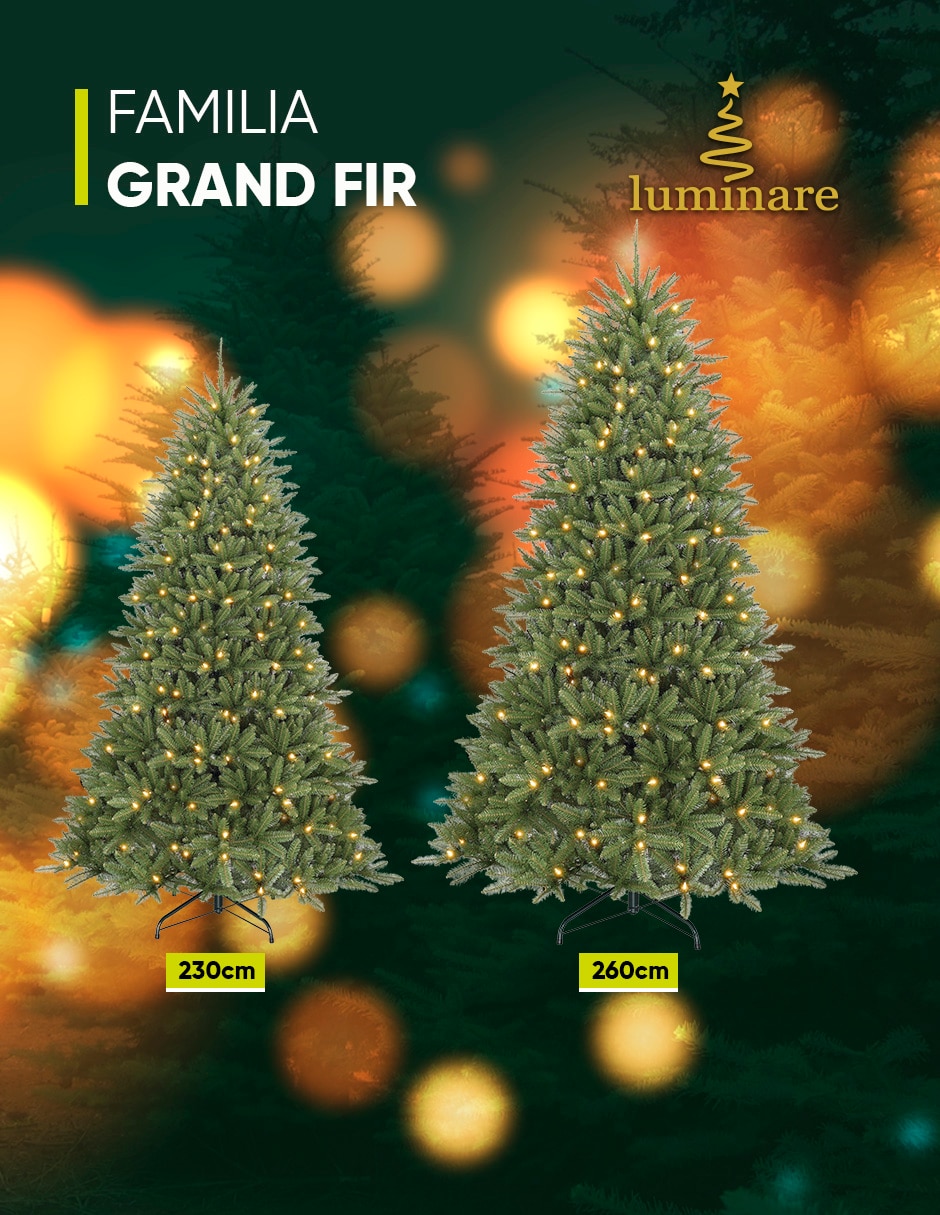 Árbol de navidad grand fir de pvc con 400 luces 7