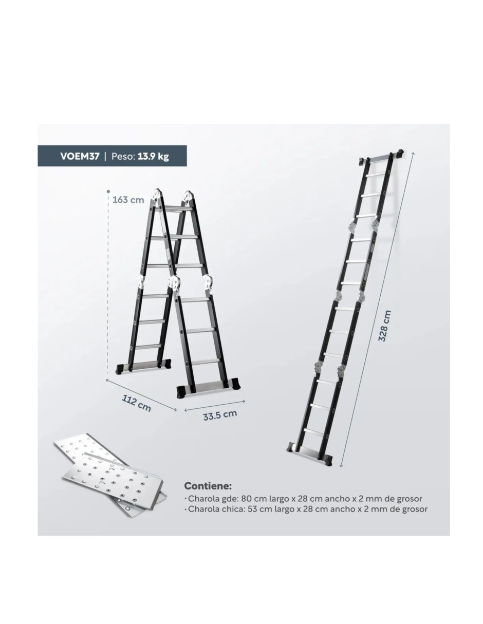 Escalera multipropósito de acero inoxidable 4