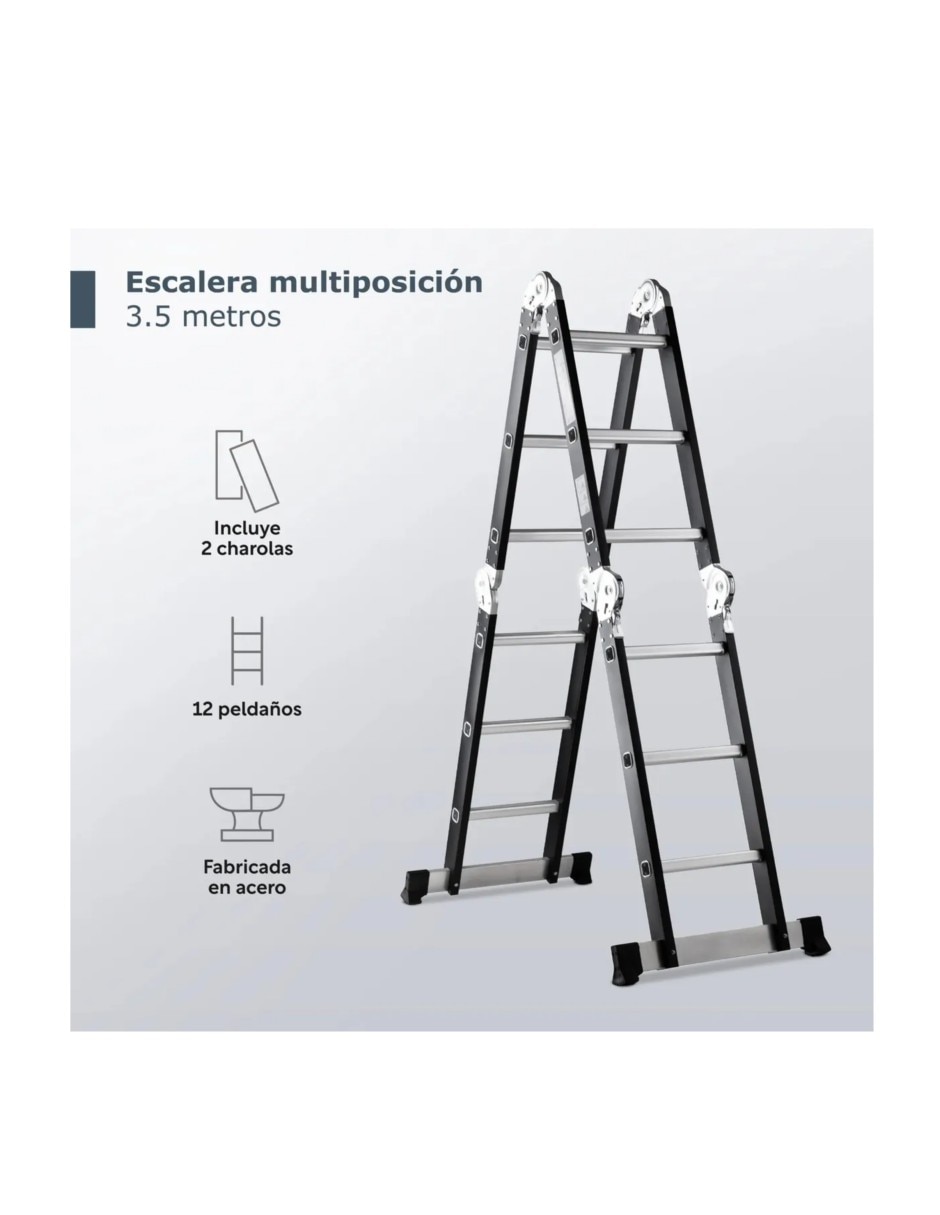 Escalera multipropósito de acero inoxidable 2