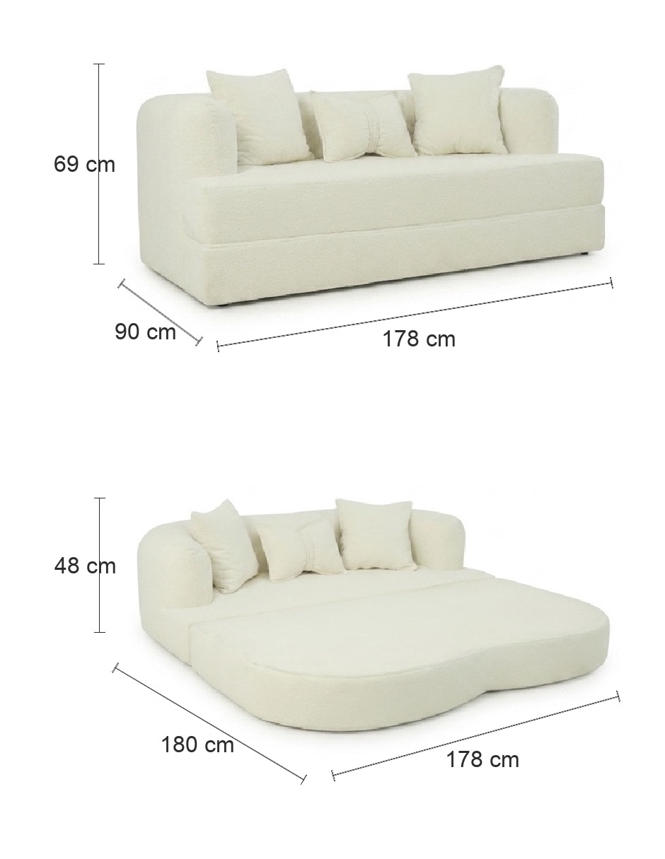 Sofá cama armable SC-Sorbona de espuma comprimida 8