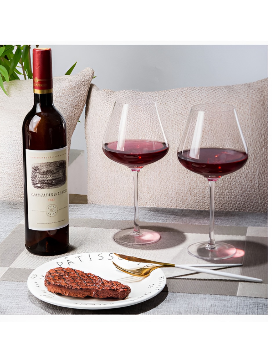 Set de copas para vino tinto de vidrio 2 piezas 3