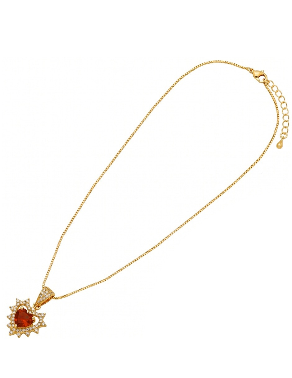 Gargantilla de corazón con acabado chapa de oro 18 K 2