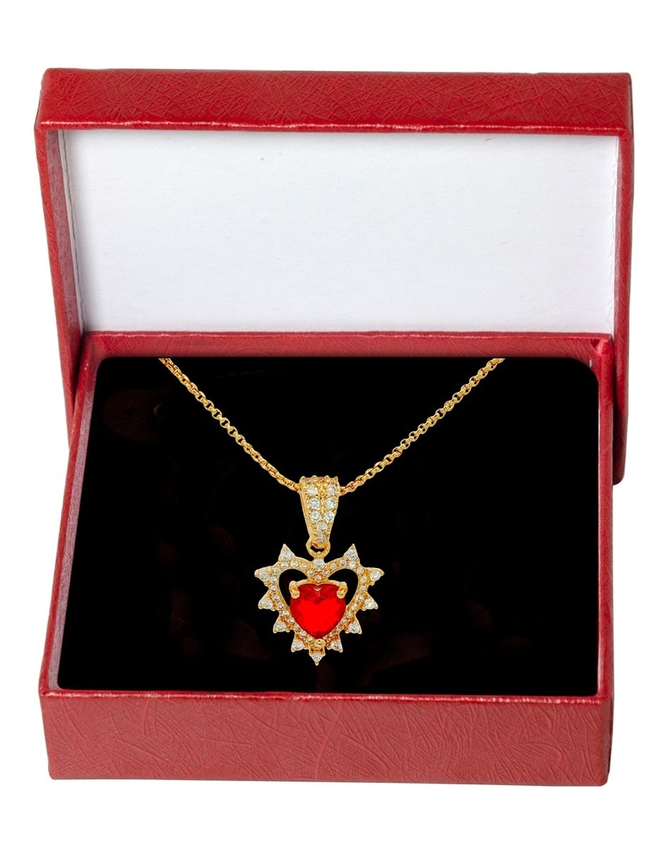 Gargantilla de corazón con acabado chapa de oro 18 K 5